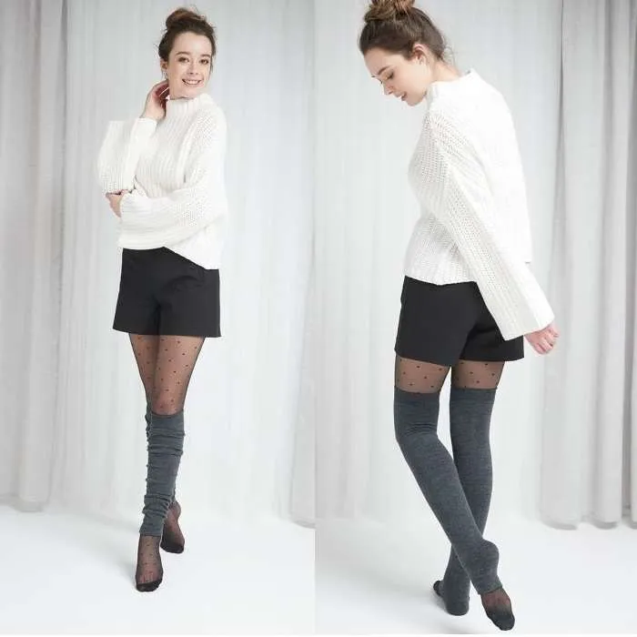 Leg Warmers 23" Solid Merino wool 5269