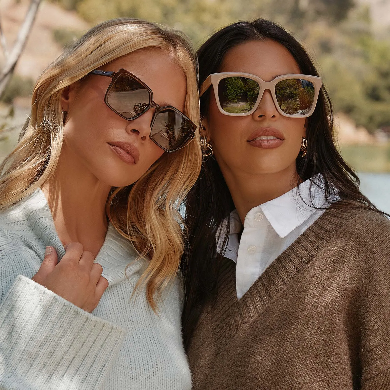 MEREDITH - ALMOND   SILVER FLASH   POLARIZED SUNGLASSES