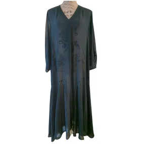Moochi forest green chiffon dress size 14