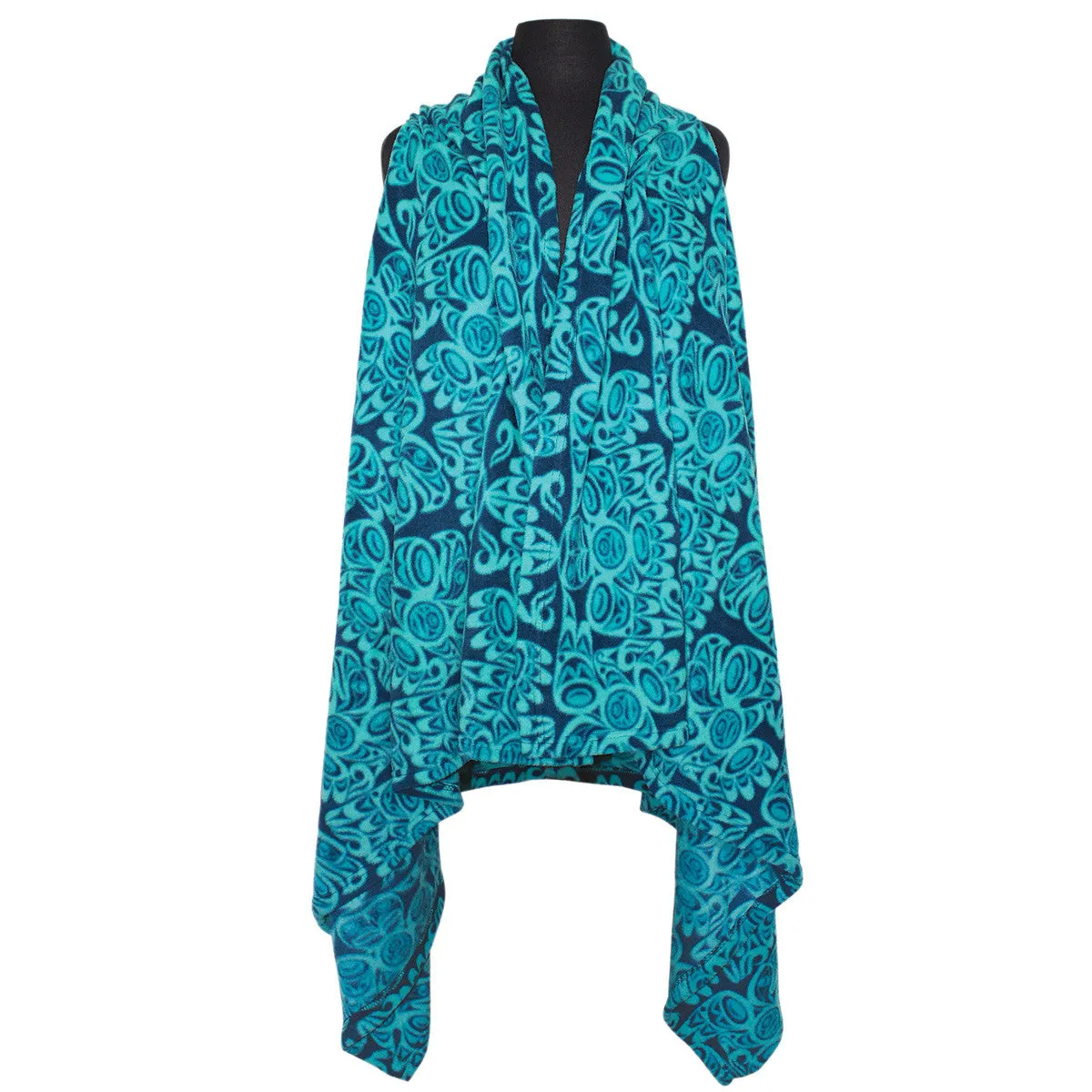 Multi-Use Fleece Cape - Salish Eagle by Joe Wilson-Sxwaset