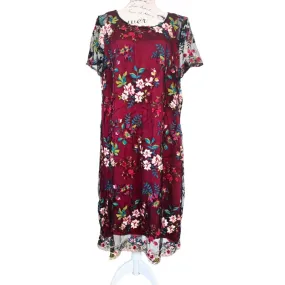 NEW Annah S black embroidered dress, size 16-18