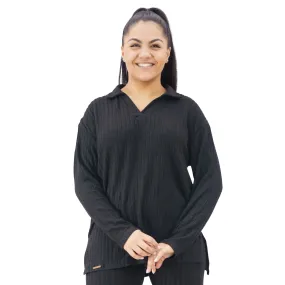 NYAH ribbed collar shirt