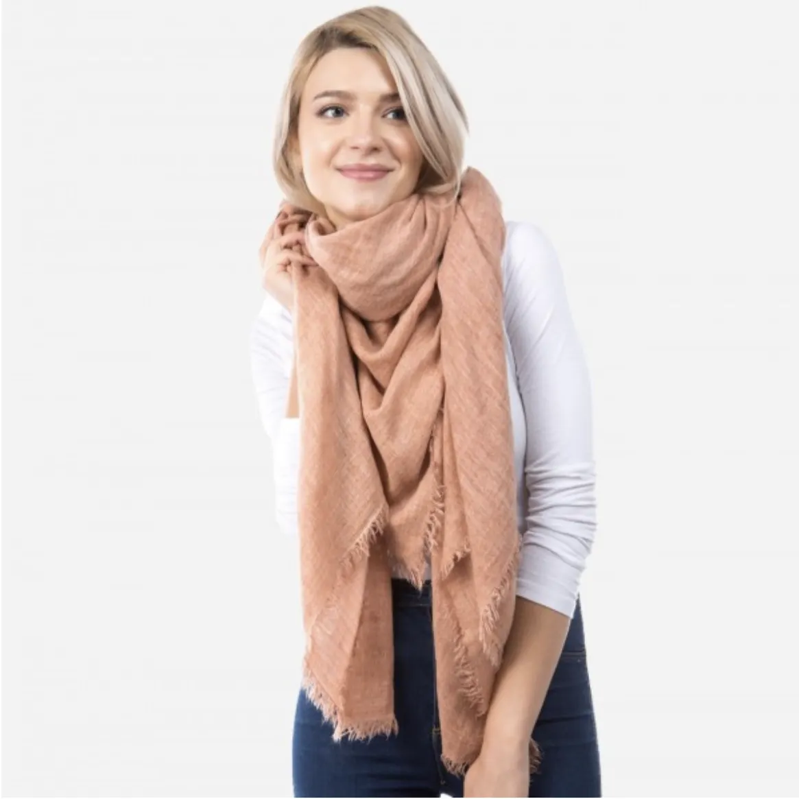 Oversized Thin Knit Solid Blanket Scarf