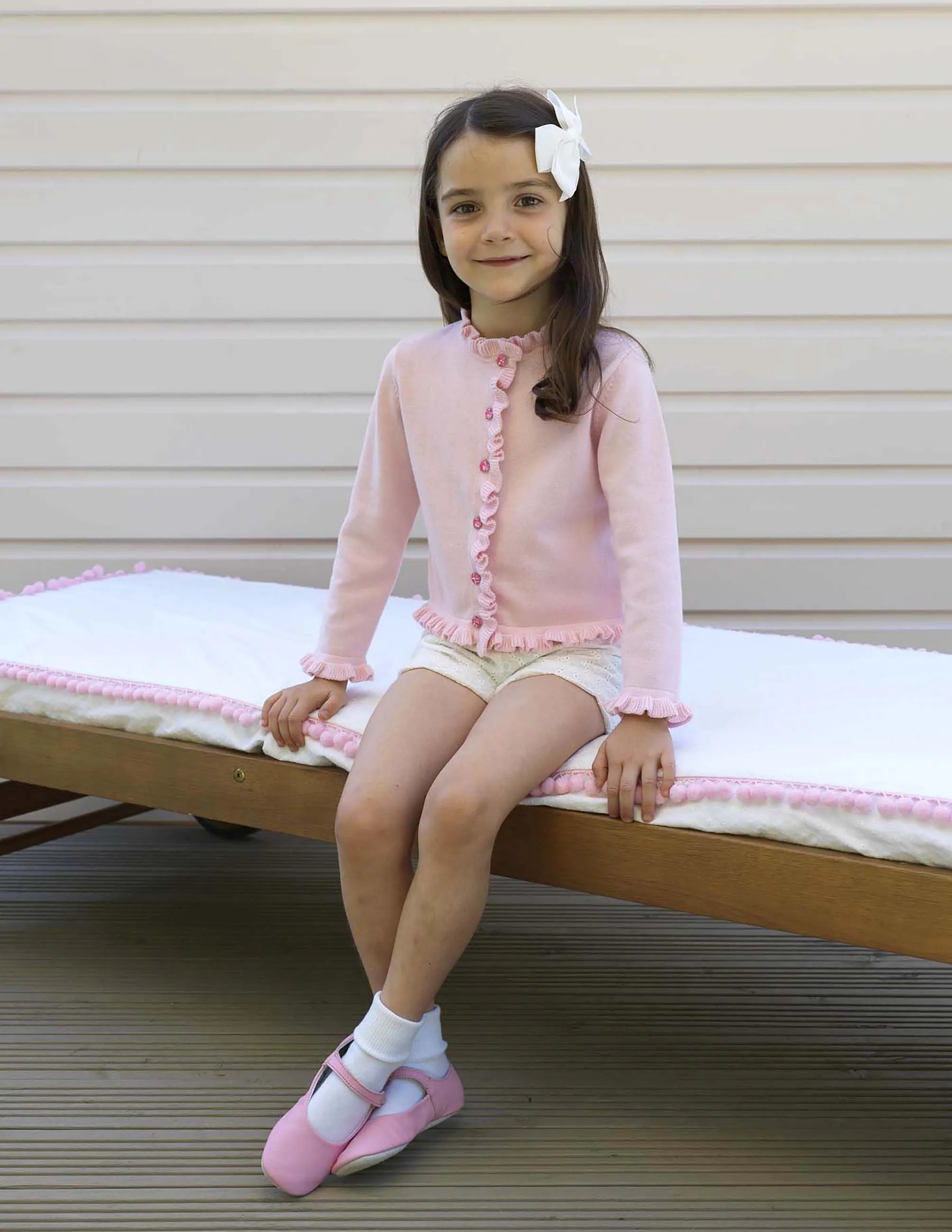 Pink Frill Cardigan