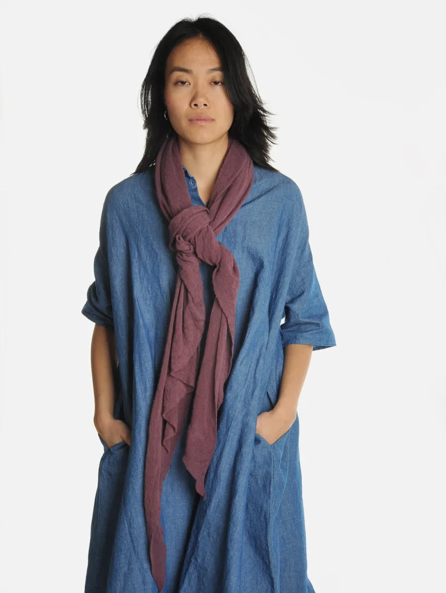 Purple Mauve Diamond Classic Knit Cashmere Scarf