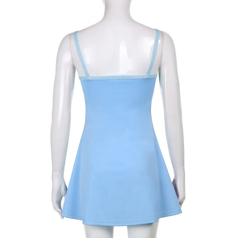 Rainbow Cut Out Mini Dress