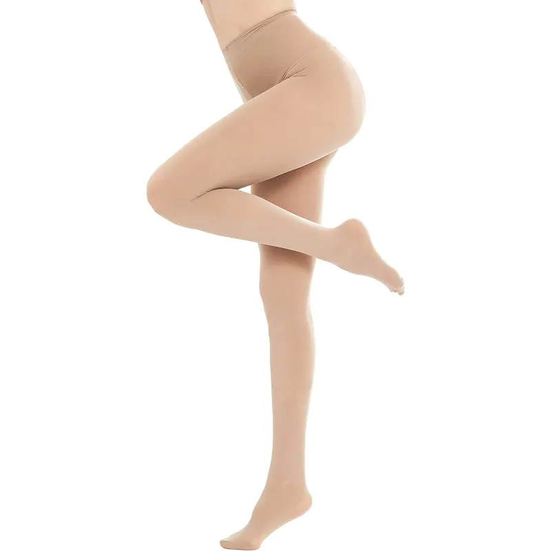 Run Resistant 80D Soft Solid Color Semi Opaque Footed Tights High Waist