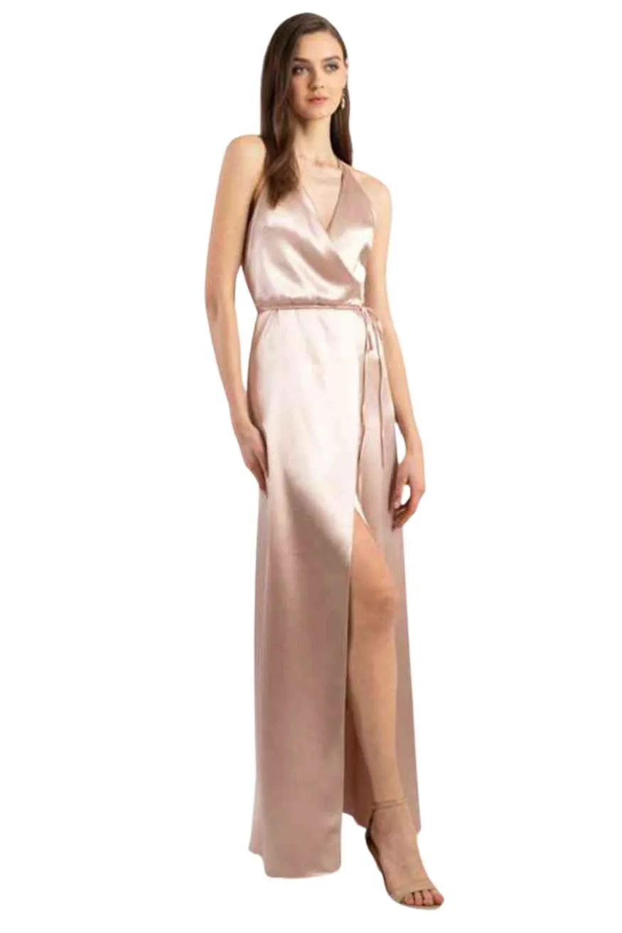 Satin High Split Maxi Evening Dress