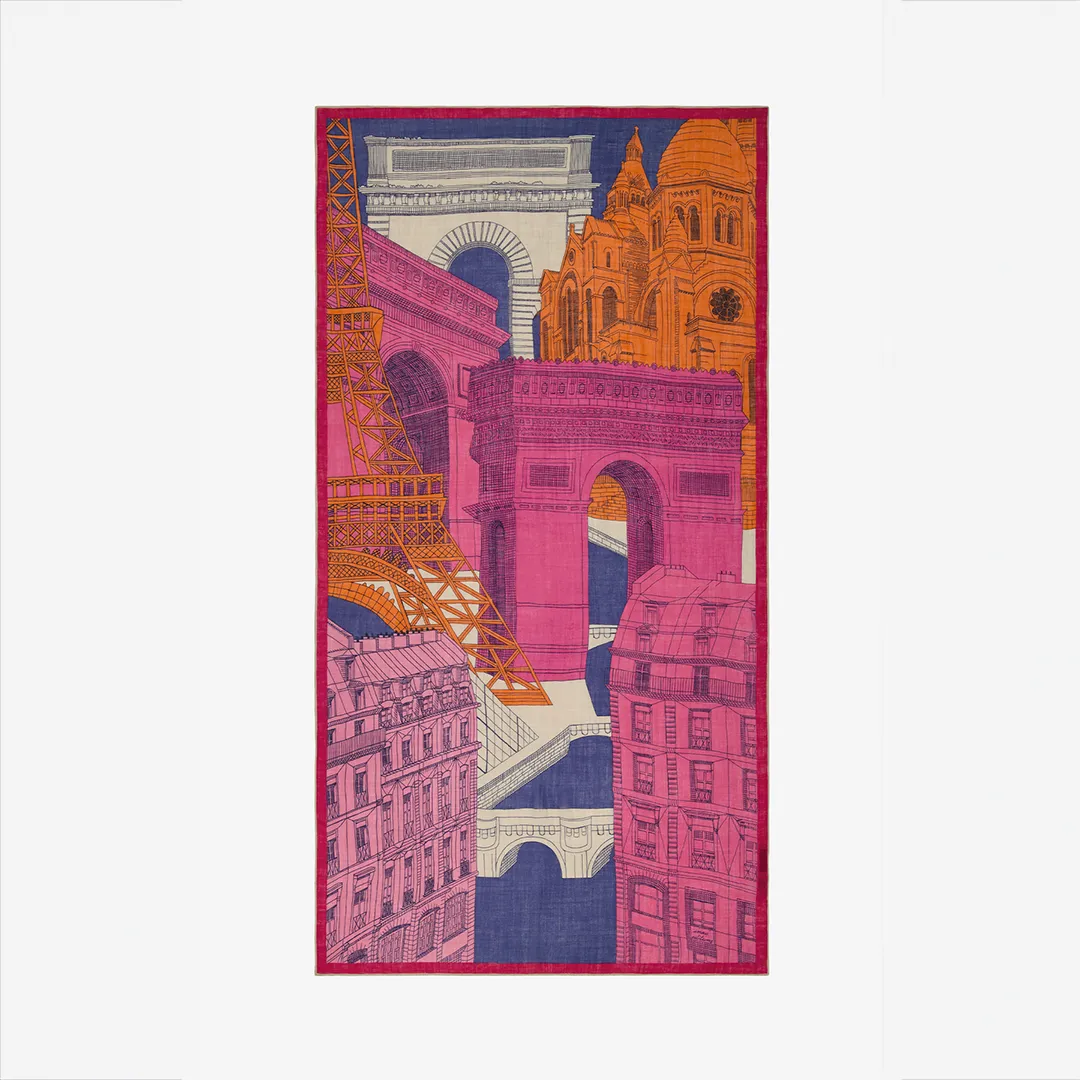 Scarf 100 'Paris' in Fuchsia by Inoui Editions