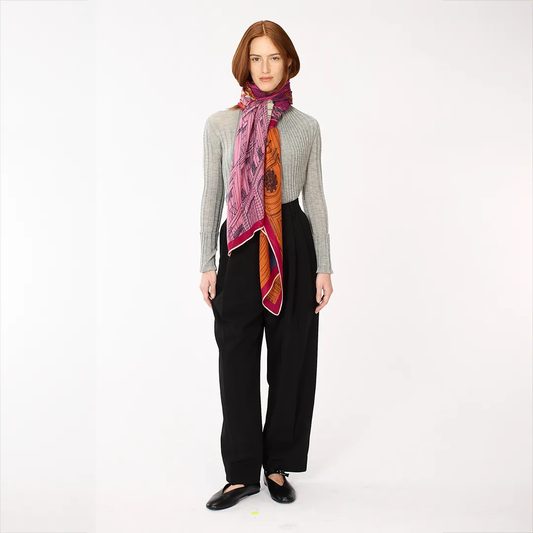 Scarf 100 'Paris' in Fuchsia by Inoui Editions