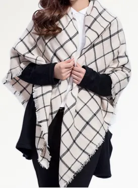 Scarfs - Cream and Black Scarf