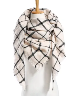Scarfs - Cream and Black Scarf