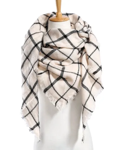 Scarfs - Cream and Black Scarf