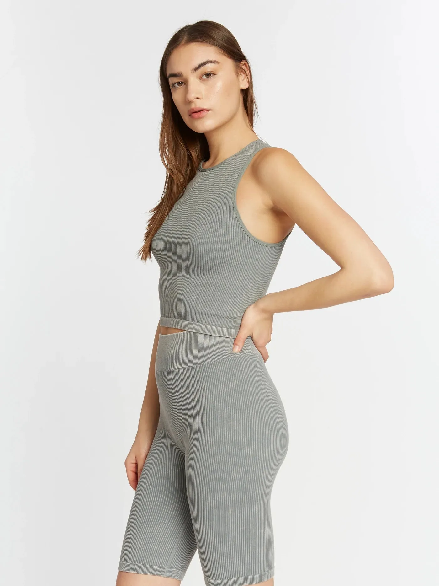 Seamless Ribbed Cropped Tank