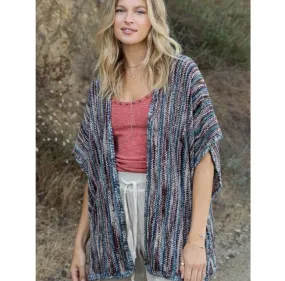 Short Sleeve Draped Cardigan