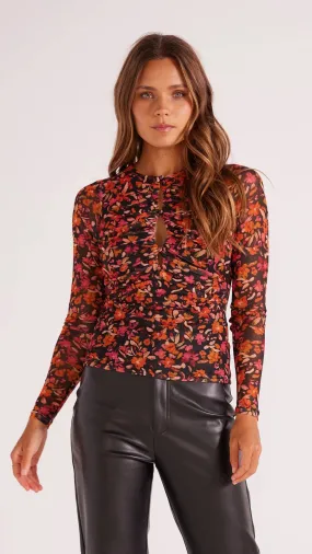 Sorrento Mesh Top-Floral