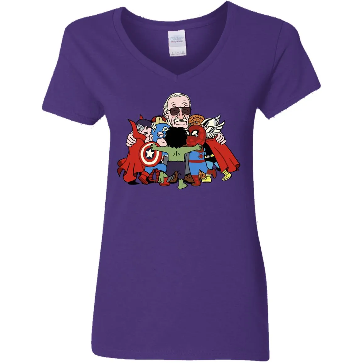 Stan Lee Shirt - Father Of Super Heroes Women V-Neck T-Shirt