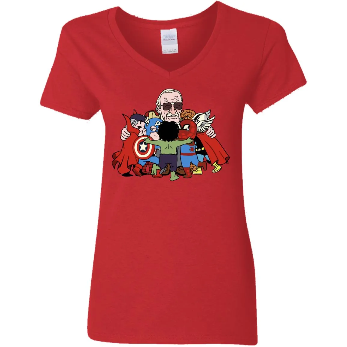 Stan Lee Shirt - Father Of Super Heroes Women V-Neck T-Shirt