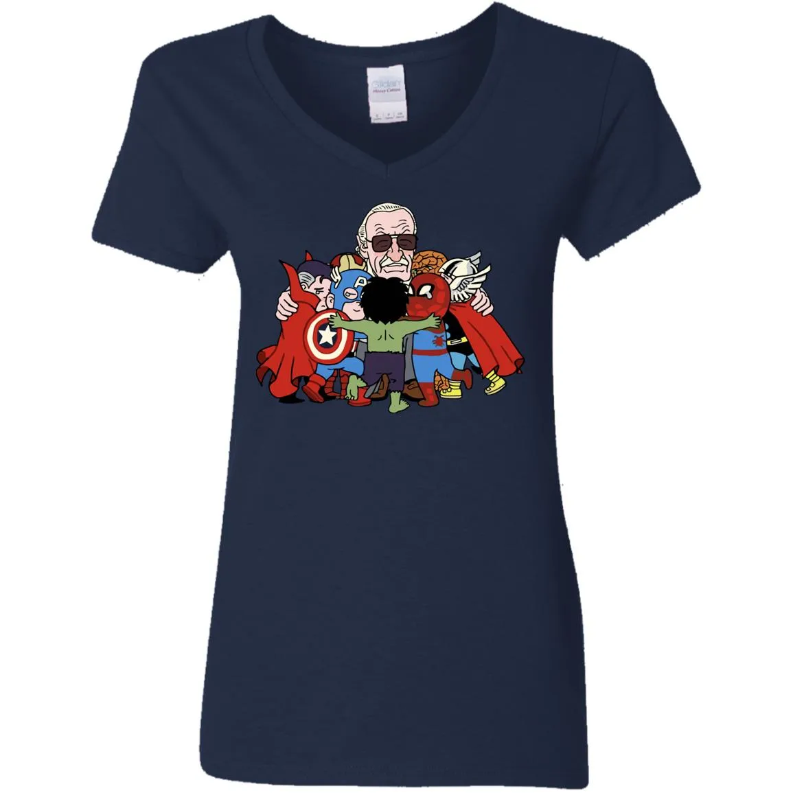 Stan Lee Shirt - Father Of Super Heroes Women V-Neck T-Shirt