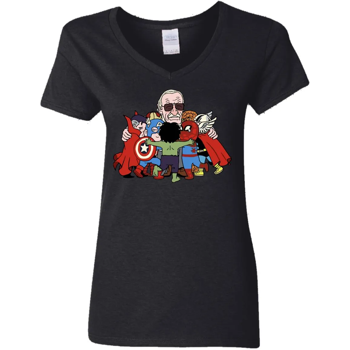 Stan Lee Shirt - Father Of Super Heroes Women V-Neck T-Shirt