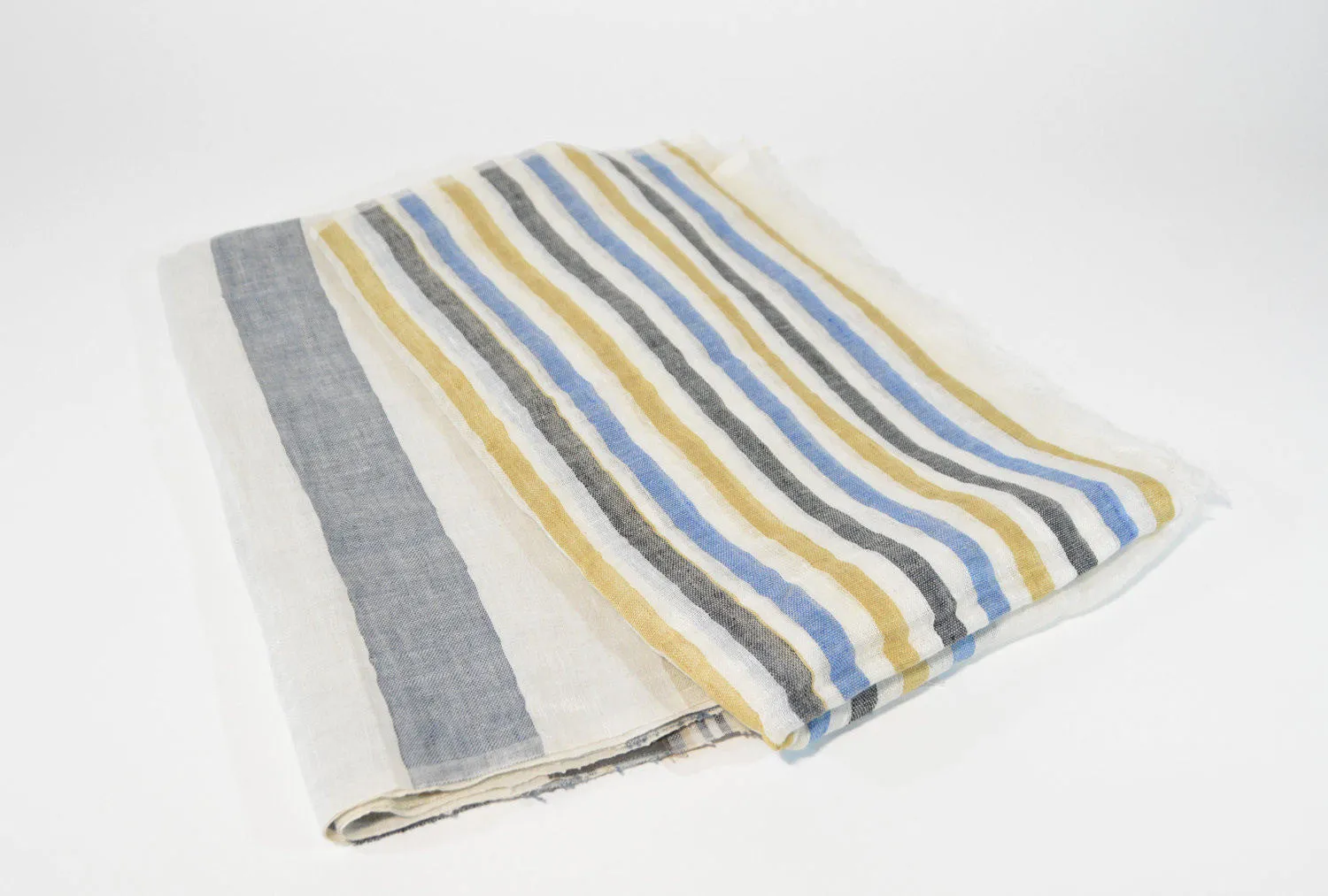 Striped Linen Shawl Scarf