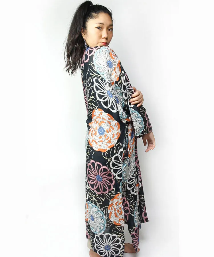 Sun Protection Cardigan  / Kiku Hanabi Boho Kimono Cardigan