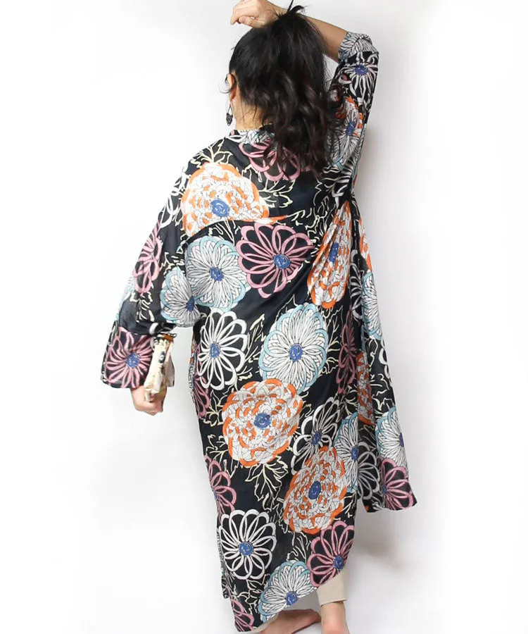 Sun Protection Cardigan  / Kiku Hanabi Boho Kimono Cardigan