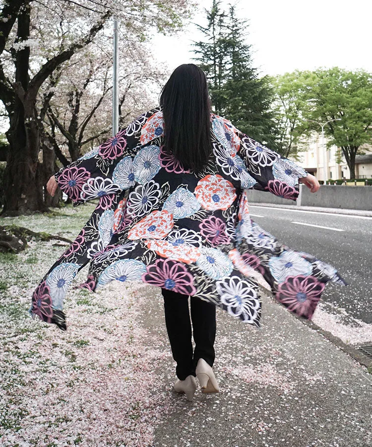 Sun Protection Cardigan  / Kiku Hanabi Boho Kimono Cardigan