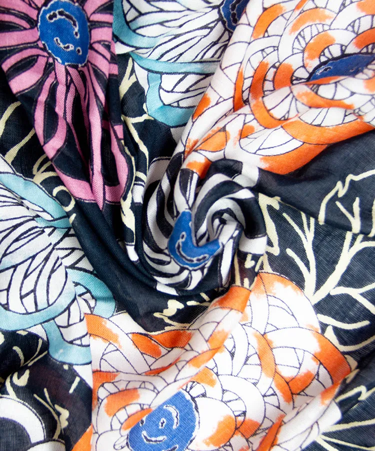 Sun Protection Cardigan  / Kiku Hanabi Boho Kimono Cardigan