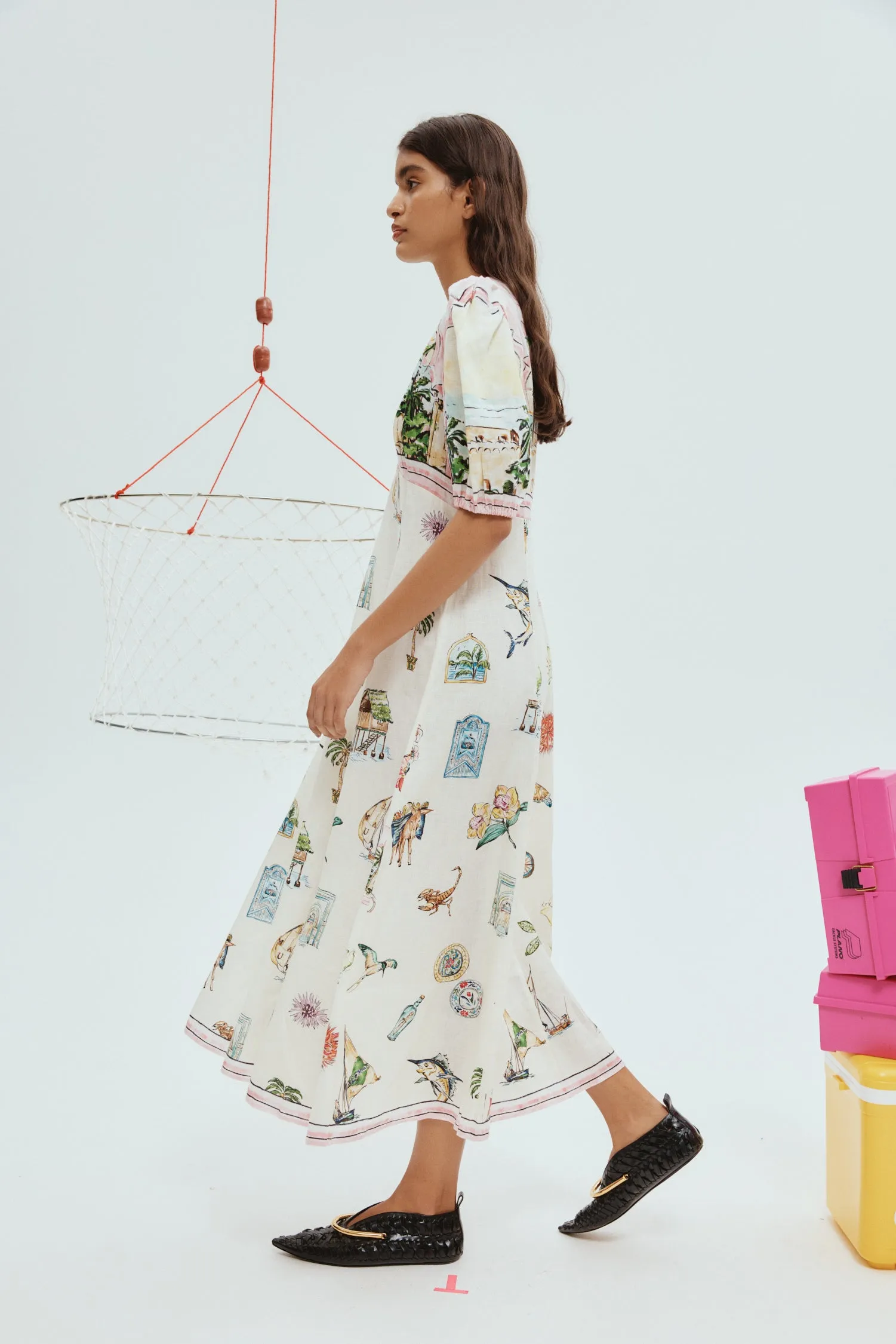 Sunset Midi Dress (Multi)
