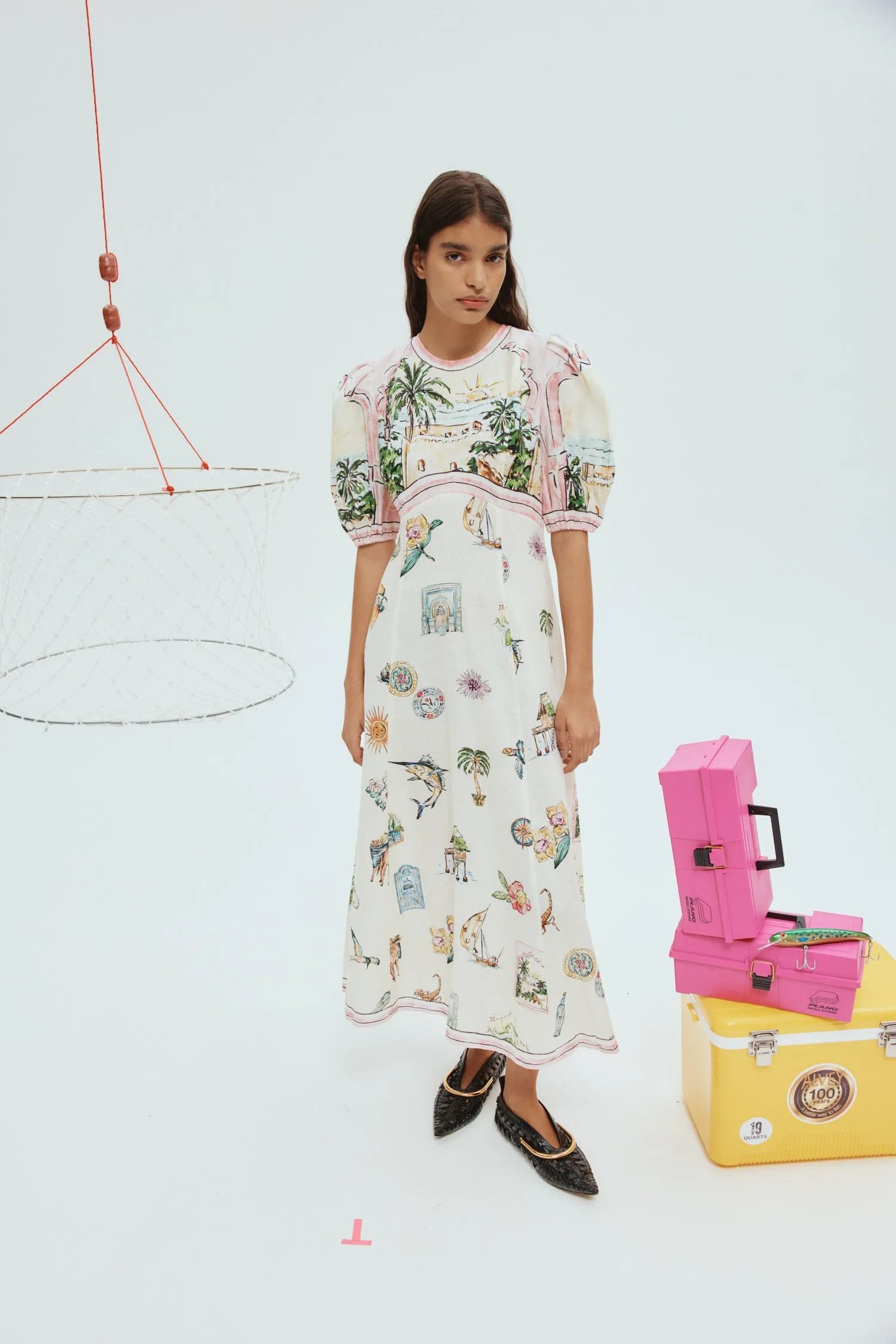 Sunset Midi Dress (Multi)