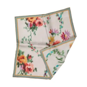 Tapis Noir Small Classical White Flower Scarf