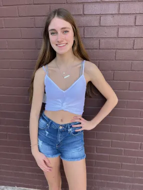Twisted Dreams Crop Top - White