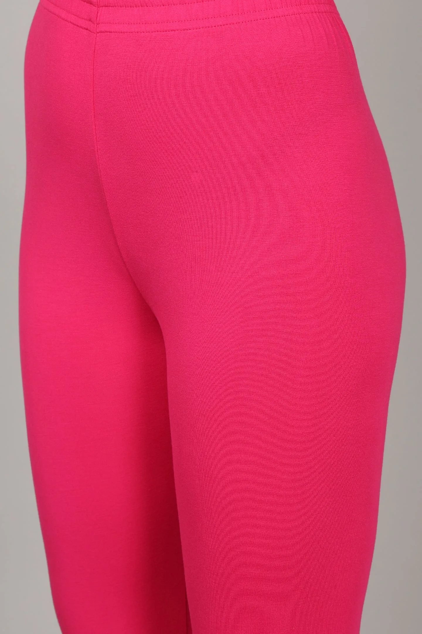 VISCOSE CHURIDAR LEGGINGS - RANI PINK