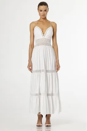 White Cotton Long Dress