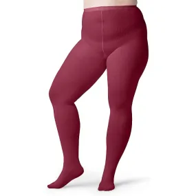 Women's Plus Size Opaque Microfiber Tights Solid Colored