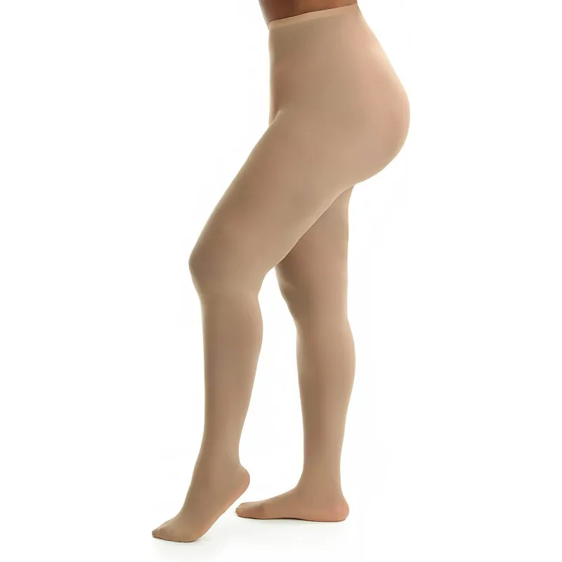 Women's Plus Size Opaque Microfiber Tights Solid Colored