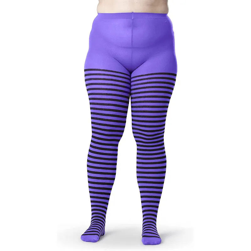 Women's Plus Size Opaque Microfiber Tights Solid Colored