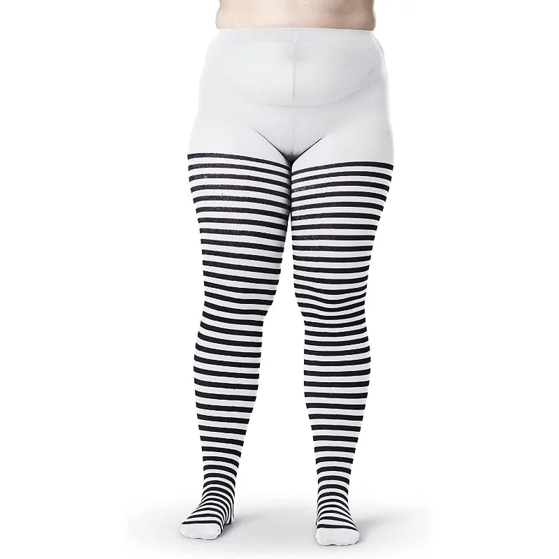 Women's Plus Size Opaque Microfiber Tights Solid Colored