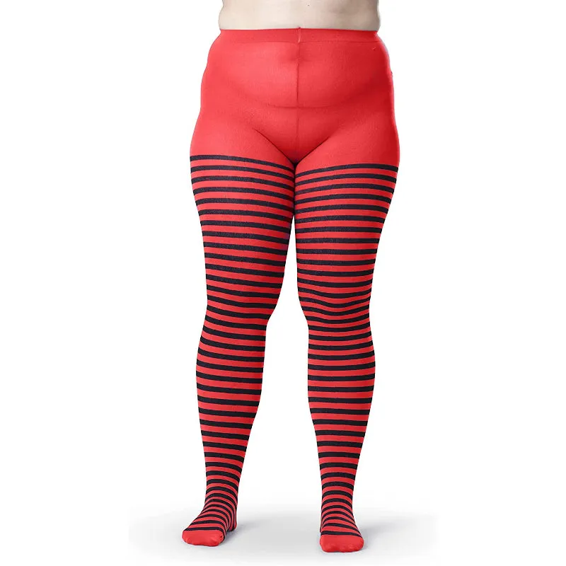 Women's Plus Size Opaque Microfiber Tights Solid Colored