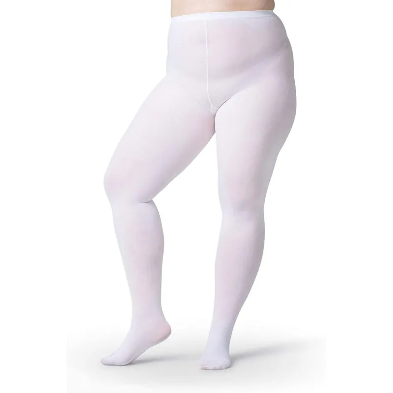 Women's Plus Size Opaque Microfiber Tights Solid Colored